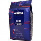 Кофе в зернах Lavazza Crema e Aroma (Лавацца Крема е Арома) 1кг, вакуумная упаковка, пакет синего цвета