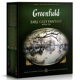 Чай черный Greenfield Earl Grey Fantasy пакетированный 100 пакетиков в упаковке