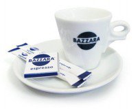 Кофейная пара Bazzara, чашка (50мл) + блюдце со смещенным центром. Итальянский фарфор