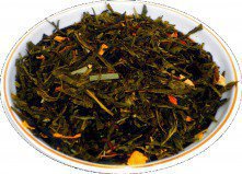 Чай зеленый Лимон с женьшенем, 500 г, крупнолистовой зеленый ароматизированный чай