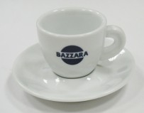 Кофейная пара Bazzara, чашка (50мл) + блюдце. Итальянский фарфор